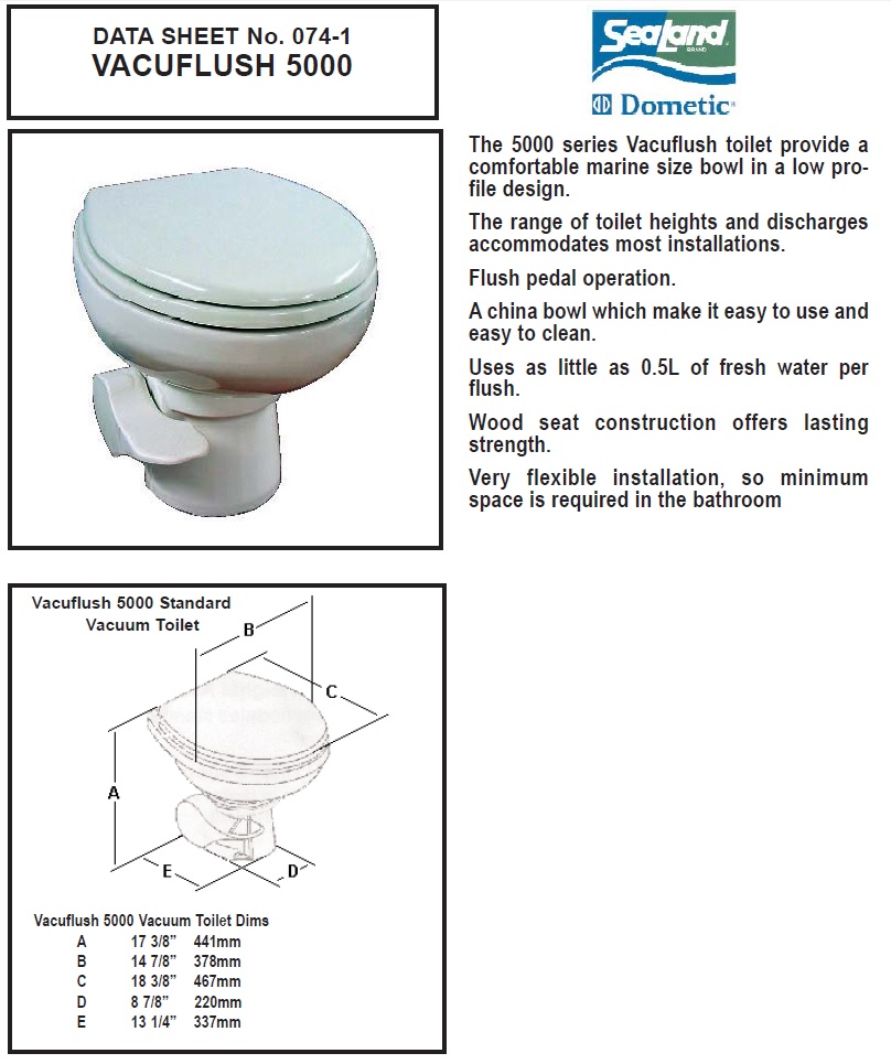 Dometic Sealand Vacuflush 5048
